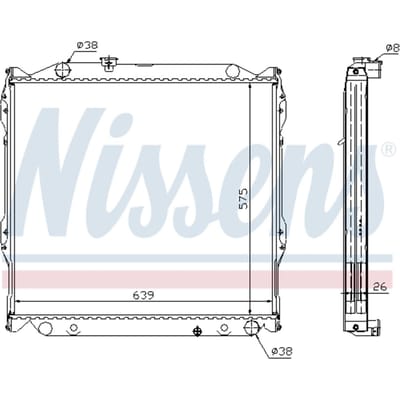 Radiator, motorkoeling NISSENS 64636A