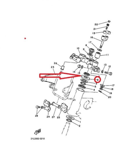 Cache poussière colonne de direction pour moto Yamaha 125 TZR 21L-F3415 Neuf