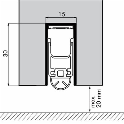 EllenMatic Uniproof - automatische dorpelstrip - 1230mm