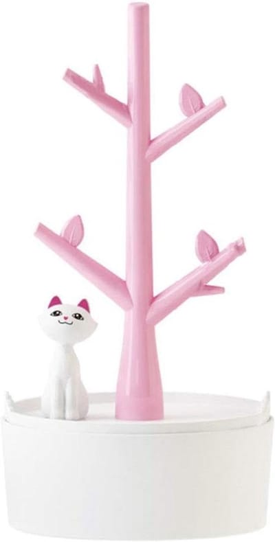 Sieradenboom Kat - Sieradenhouder Organizer - Sieraden Opbergen - Met Katten Design - Roze