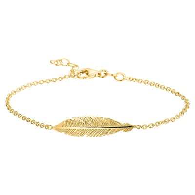 Zilver Verguld (Geel) Armband Veren 16,5 + 2,5 Cm 3 Micron 2103128