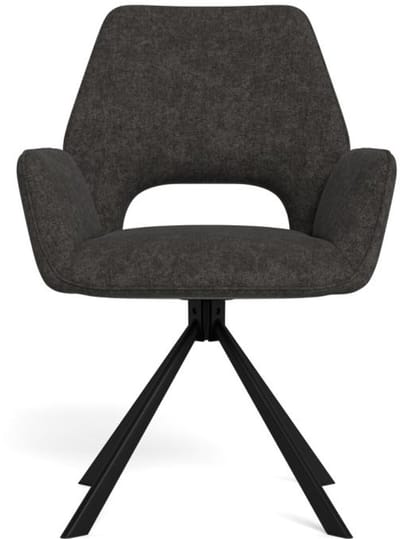 Eetkamerstoel Ravi Met Armleuning Apia Donkergrijs Set van 2 - Giga Living