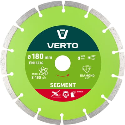 VERTO Tarcza - Segmentale Diamantschijf - 180mm - Beton en Graniet