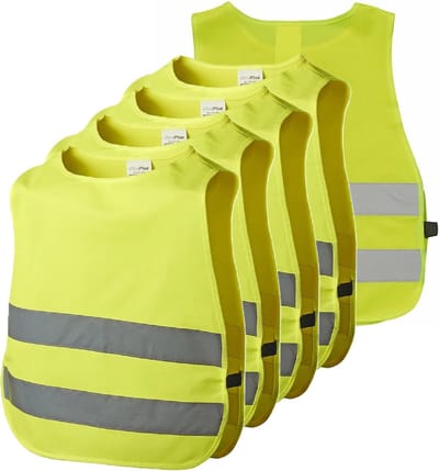 Pro Plus Veiligheidsvesten - 10x - geel - kinderen - Reflecterende veiligheidshesjes