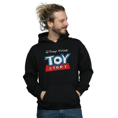 Disney Heren Toy Story Cartoon Logo Hoodie (Zwart)