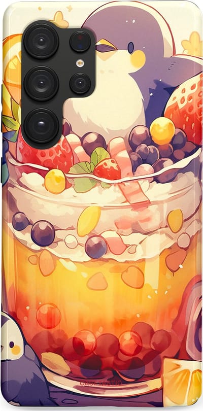 Casetastic Hoesje Geschikt voor Samsung S25 Ultra - Stijlvolle Beschermende Duo-layer Case - pinguïn Cocktail