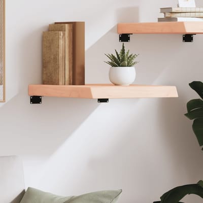 vidaXL - Wandschap - 40x60x(2-6) - cm - onbehandeld - massief - eikenhout