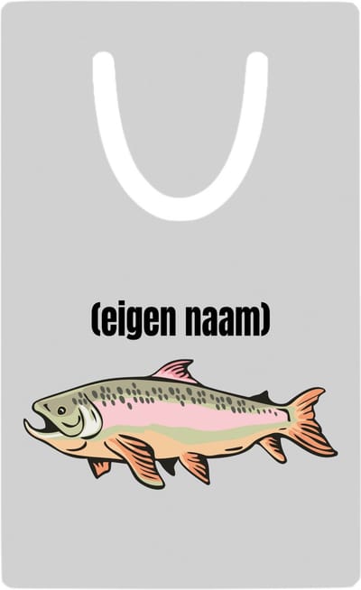 Hacebo® - vis met eigen naam metalen boekenlegger - Vis - vissen liefhebbers - iemand die houdt van vissen - verjaardag - cadeau - kado Bladwijzer boekenleggers - 7.6 cm x 5cm
