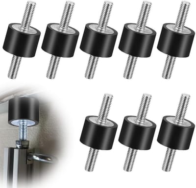 M6 x 18 Silentblock Rubber Schokdempers, Rubber Lagers, Anti-Vibratie met Schroeven, Vibration Demper voor Luchtcompressoren en Diesel- en Benzinemotoren, Geluidsisolatie en Trillingsdemping