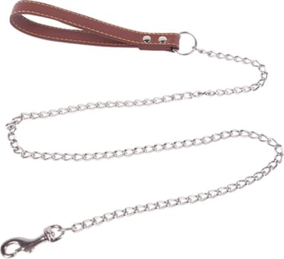 Nobleza Hondenriem - Maat S - Lengte 120cm - Hondenlijn - Leiband hond - Kettinglijn - Bruin