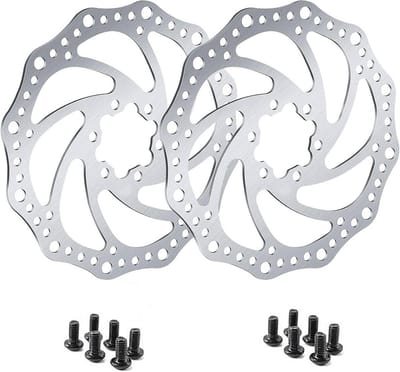 Fietsremschijf set 160mm / 180mm - 2 stuks roestvrij staal met schroeven