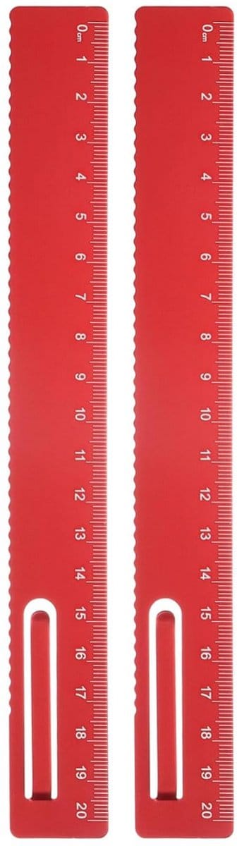 Metalen Liniaal 20 cm met Klemfunctie - Meetlat voor School, Kantoor en Lezen
