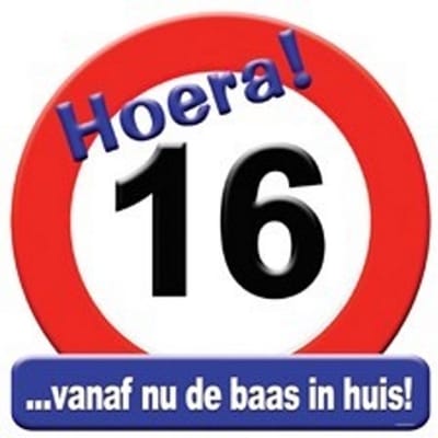 Huldeschild - 16 jaar