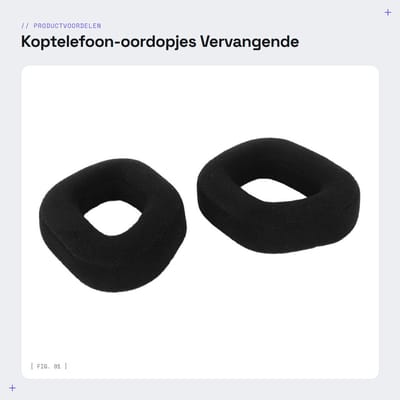 Dailygoods - Koptelefoon-oordopjes - Vervangende Oorkussenkussens - Comfortabel en Duurzaam - Geschikt voor HS80 RGB - Dik en Hoge Elasticiteit - Gami...