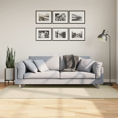 vidaXL - Vloerkleed - HUARTE - laagpolig - zacht - wasbaar - 100x200 - cm - crème