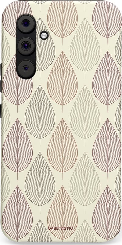 Casetastic hoesje geschikt voor Samsung Galaxy A54 (2023) 5G - Dubbellaagse bescherming - Botanisch retro bladeren dans - Fashion Case - Crème