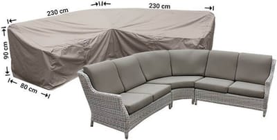 Raffles Covers Loungeset hoes dining - 230 x 230 H: 90 cm - RDLHS230 - Waterdicht - Ademend - UV-bestendig - Elastisch rijgkoord - Beschermhoes tuinmeubelen