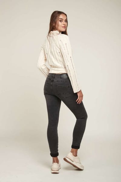 Broek Toxik3 5 button slim fit grey jeans