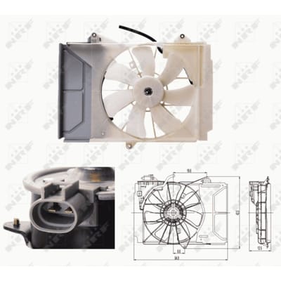 Koelventilatorwiel, motorkoeling NRF 47697