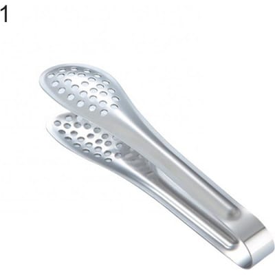 Roestvrijstalen Voedseltang Barbecue Koken Keukentang Keukengerei Kookgereedschap Hittebestendig Steak Klem BBQ Pincet Klem white