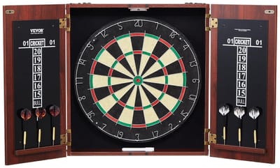 Dailygoods - Dartbord en Kast Set - Complete Set voor Dartspellen