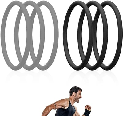 Knieschijfbanden Set - Knieband Stabilisator - Sportondersteuning - Ergonomisch Ontwerp - 6 Stuks - Zwart Grijs