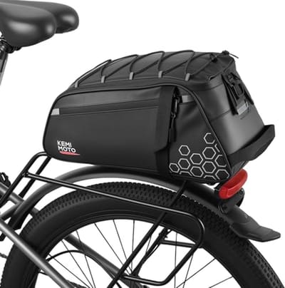 2-in-1 Pannier Rack Bag - Waterdichte Fietstas met Meerdere Compartimenten en Schouderband - 13 Liter