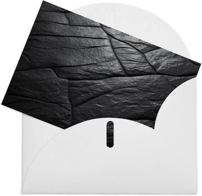 Wenskaarten Set - Groeten Kaarten - Alle Gelegenheden - Parelmoer Papier - 15x10 cm - Wit Zwart