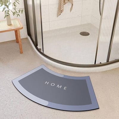 Badkamervloermatten Zijn Vuilafstotend Makkelijk te Hanteren Gebogen Diatomeeënaarde Water Vochtabsorberend Antislip Voetmatten Badkamer Douchecabine Voetmatten 45*75cm