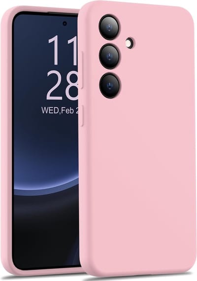 Casemania Hoes Geschikt voor Samsung Galaxy S24 Plus - Zalm Rose - Liquid Siliconen Back Cover