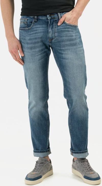 camel active Slim Fit 5-Pocket Jeans - Maat menswear-38/34 - Blauw