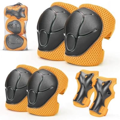 Knie- en Elleboogbeschermers Set voor Kinderen - 6 Stuks Beschermende Uitrusting