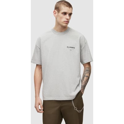 AllSaints Underground Ss Crew Grey Marl Size: XL | Basic T-Shirts Outlet | Heren | Grijs