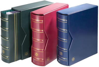 Album Optima Gigant (Classic), incl. cassette en zonder bladen - Blauw - 4 Rings - Afm: 245 x 270 x 75 mm