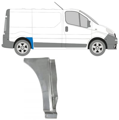 Reparatiepaneel achterspatbord voor Renault Trafic 2001-2014 / Rechts
