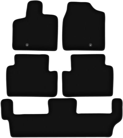 BASIC zwarte veloursmatten voor: Chrysler Town&Country IV 7-zits (2008-2016)