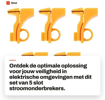 Dailygoods - Slot Stroomonderbreker - Veiligheidsslot - Compact ontwerp - Vergrendelingspen - Ideaal voor elektrische omgevingen - 5 stuks