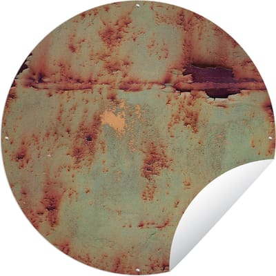 Tuincirkel Vintage - Roest - Staal - IJzer - 60x60 cm - Ronde Tuinposter - Buiten