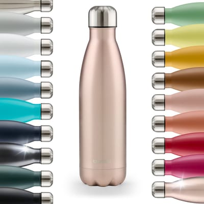 Blumtal Thermosfles - Met dubbele wand - Thermosbeker Koffie, Thee en Koele dranken - Travel Mug - 350ml - Rose Metallic