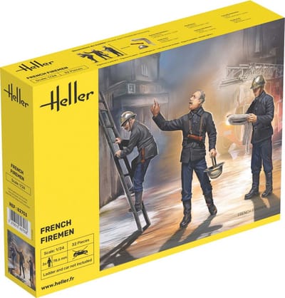 Heller Modelbouwpakket Diorama - 82753 Franse Brandweermannen voor Diorama - 3 Figuren Plastic - 1:24 - Modelbouw