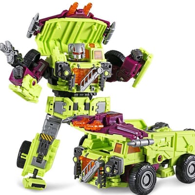 NBK 6-in-1 Nieuw Transformatie Speelgoed Devastator Anime Actiefiguur Engineering Vrachtwagen Bulldozer Graafmachine Mixer Figuur Kinderen Cadeau