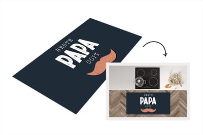 Keukenloper - Loper keuken - Vaderdag Kado - Vader - Spreuken - Quote - Beste papa ooit - 120x60 cm - Keukenloper vinyl