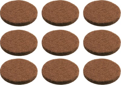 AMIG Anti-krasvilt - 36x - zwart - 18 mm - rond - zelfklevend - meubel beschermvilt