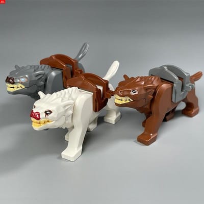 MOC Stenen DIY Dier Wolf Actiefiguur Accessoires Educatieve Bouwstenen Geassembleerde Speelgoed Kinderen Cadeaus