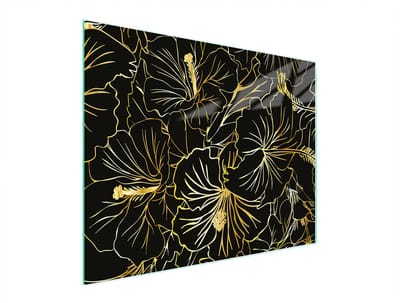 TMK ArtDeko - Snijplank - 52x40 cm - Bloemen - Glas