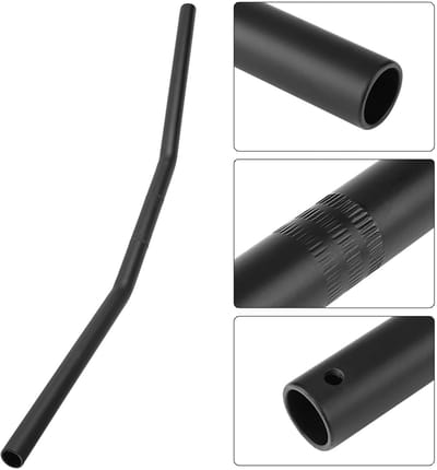 Dailygoods- Motorfiets Handvat - Retro 22 mm - Zwart - Stuur - Gevouwen - IJzer - Eenvoudig te installeren - Motorstuur