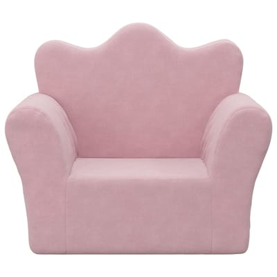vidaXL - Kinderbank - zacht - pluche - roze
