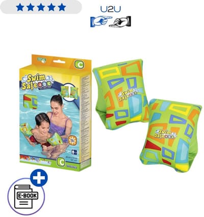 Bestway Groene Zwembandjes 32183 M/L 38x16,5 cm Zwemvleugels Kind 19-30 kg Zwemhulp Lama Design Opblaasbare Armbanden Met Ebook