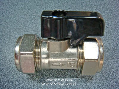 Isolatie Klep - Afsluitkraan - Sanitair Onderhoud - Hendel Bediening - 15mm CxC - Chroom