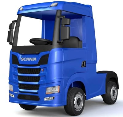 Scania 500R 12V elektrische kindervrachtwagen blauw